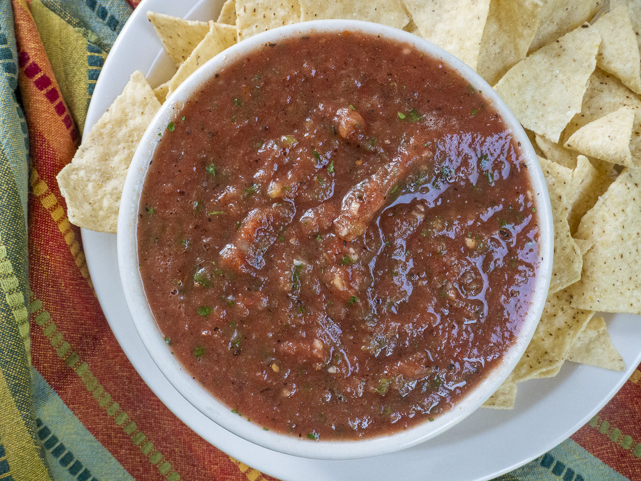 Blender Salsa (Easy Restaurant Style) - One Sweet Appetite