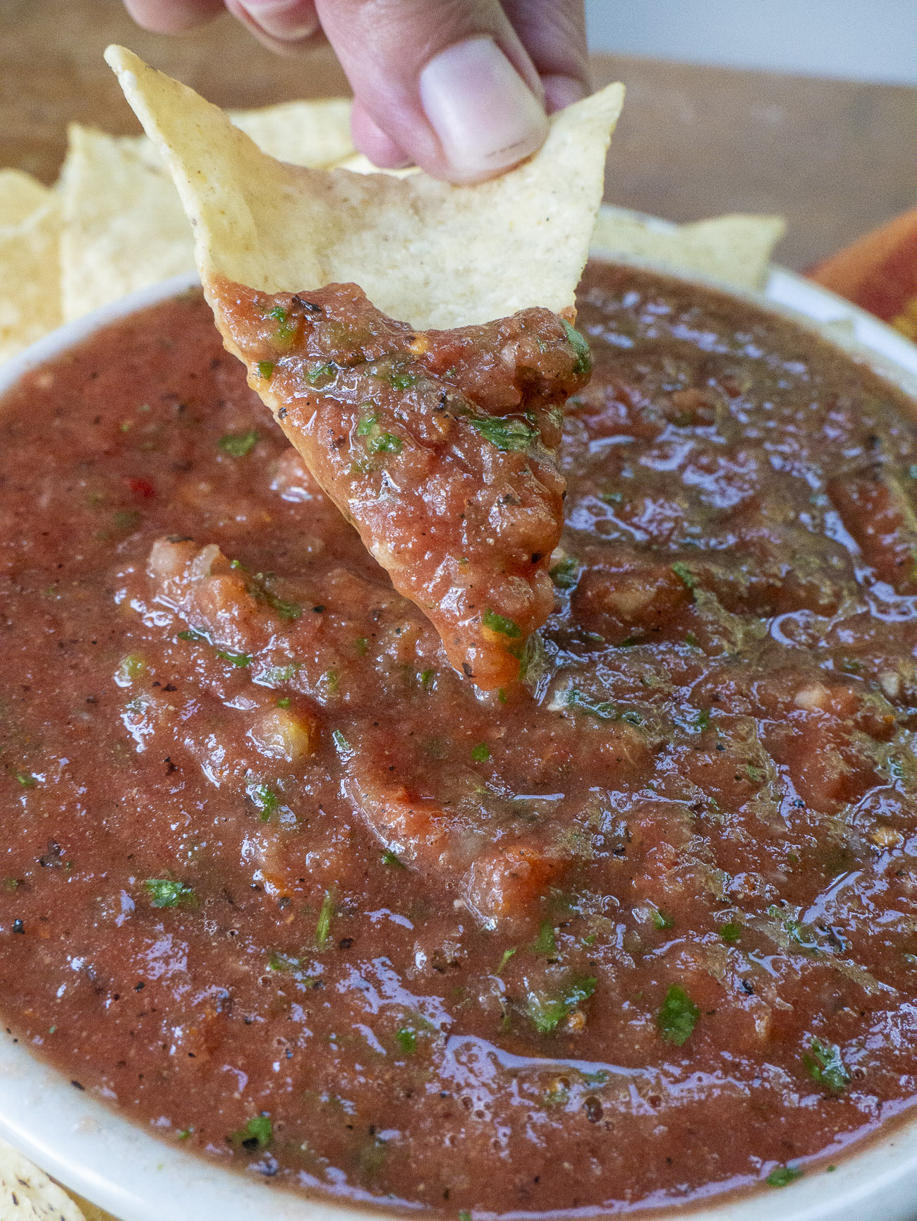 Blender Salsa (Easy Restaurant Style) - One Sweet Appetite