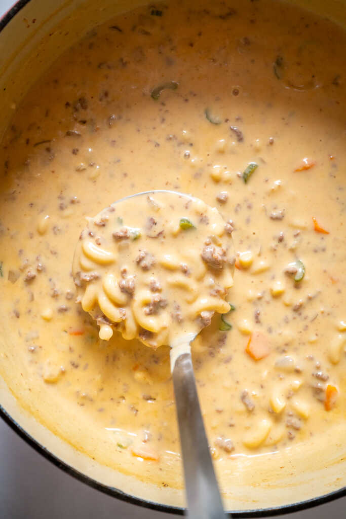 Cheeseburger Macaroni Soup | 12 Tomatoes