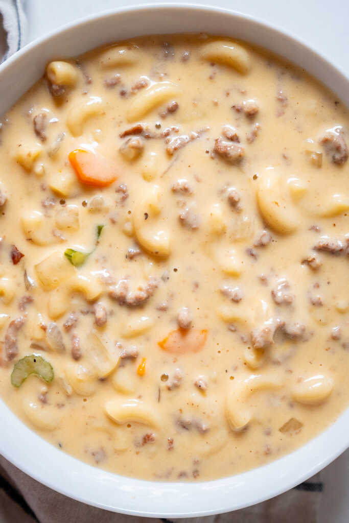 Cheeseburger Macaroni Soup | 12 Tomatoes