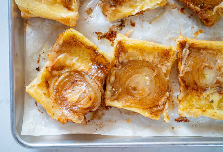 Upside Down Onion Tarts