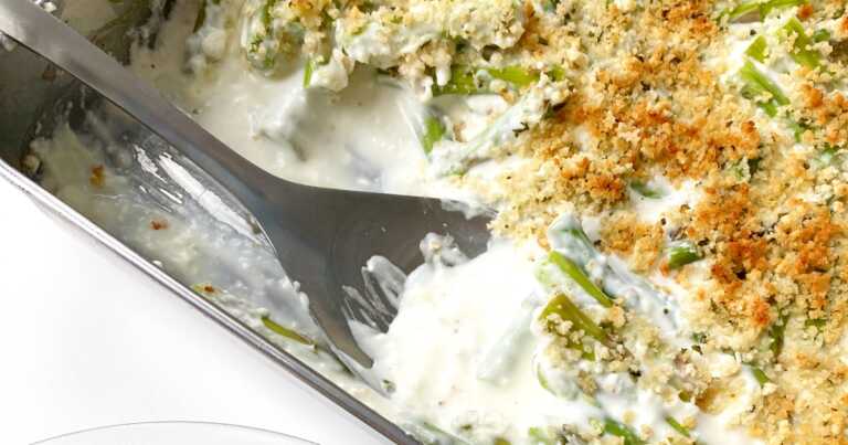 Asparagus Breadcrumb Casserole