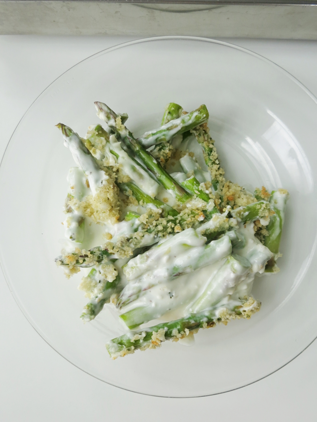 Asparagus Breadcrumb Casserole