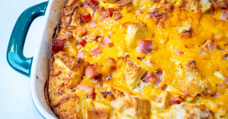 Ham and Cheese Bread Pudding