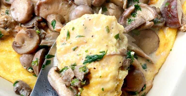 Herbed Mushroom Spoon Bread