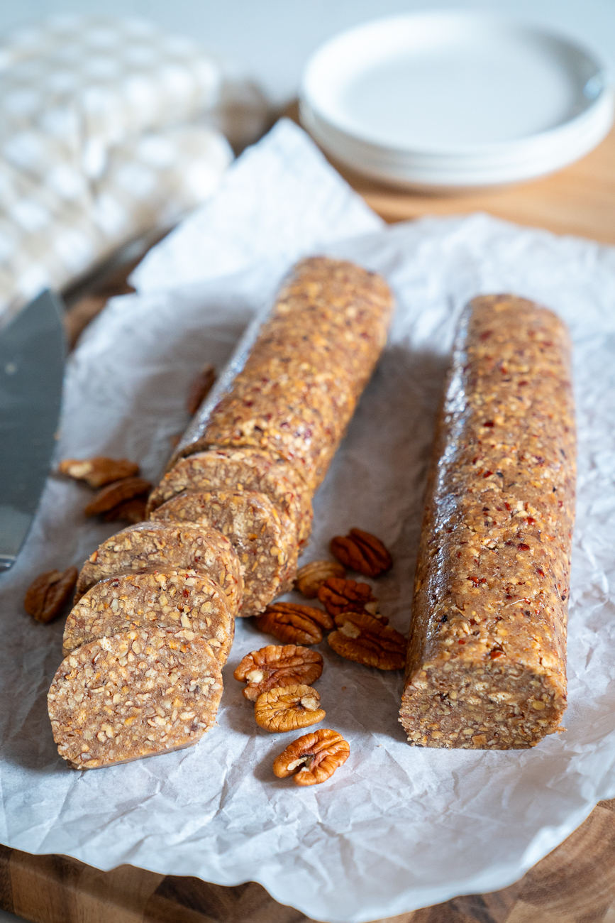 Nana's 3-Ingredient Pecan Log - Southern Bite