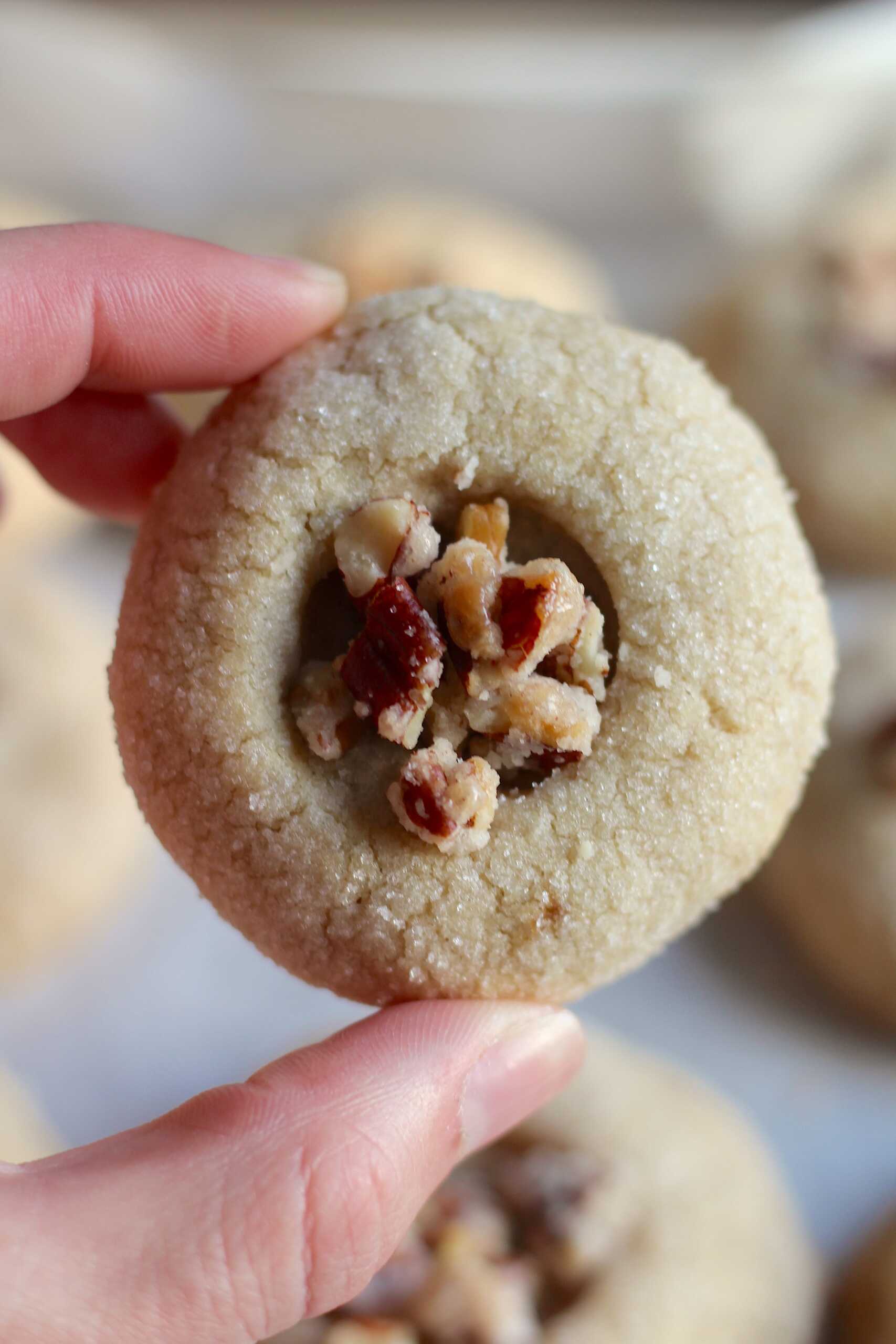 Pecan Thumbprint Cookies 10-min