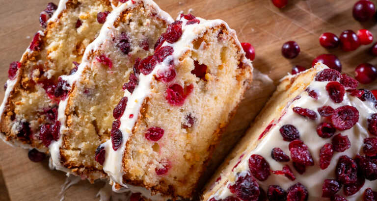 White Chocolate Cranberry Pound Cake