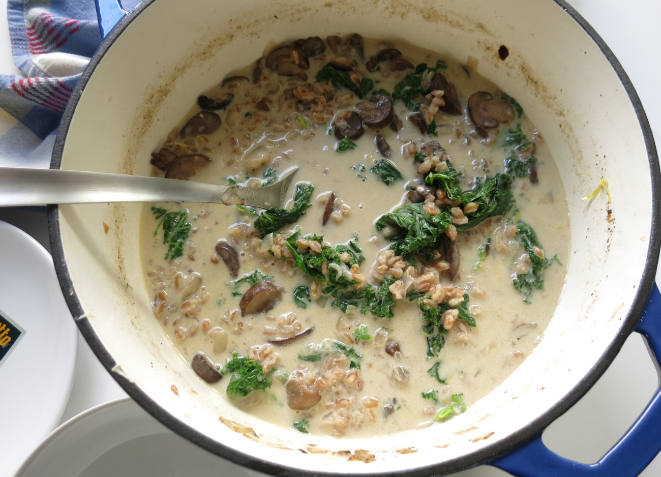 Creamy Mushroom Farro Stew

