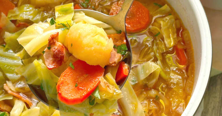 Irish Bacon Cabbage And Potato Soup