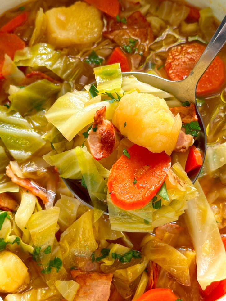 Irish Bacon Cabbage And Potato Soup 12 Tomatoes