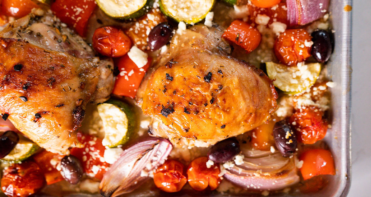 Greek Chicken Sheet Pan Dinner | 12 Tomatoes