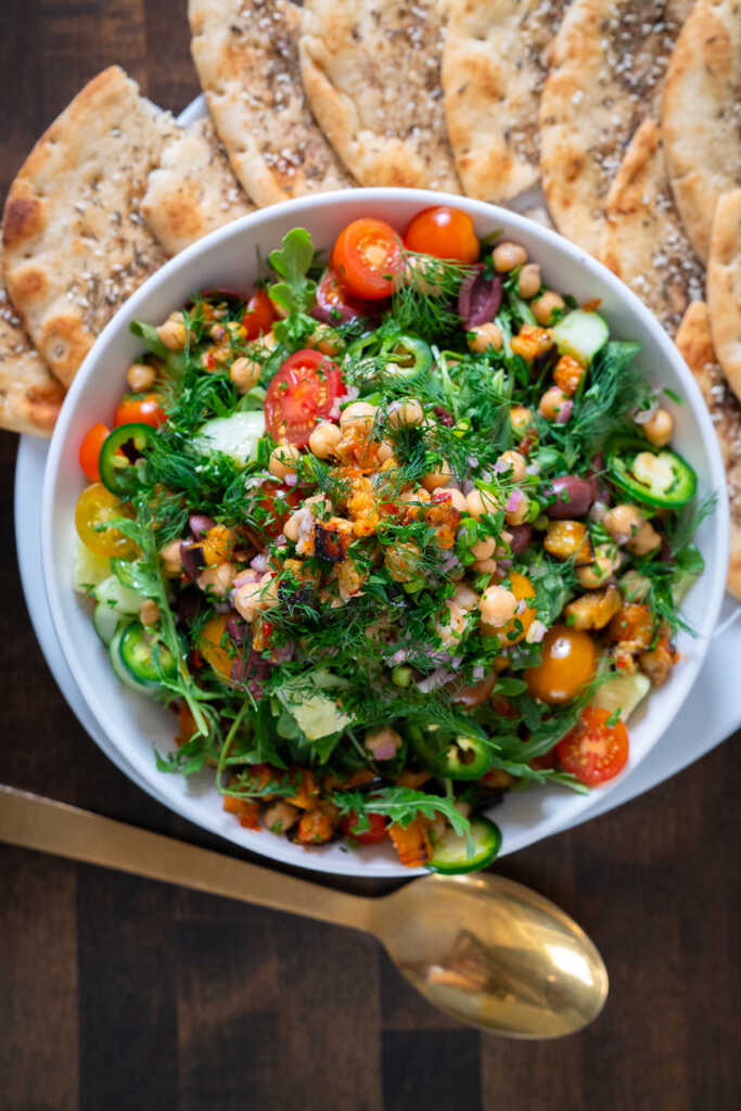 Spiced Chickpeas and Greens Salad | 12 Tomatoes