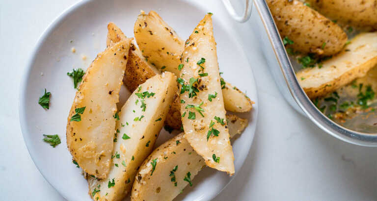 Greek Roasted Potato Wedges