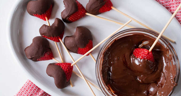 Chocolate Covered Strawberry Hearts