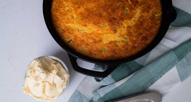 Hot Pepper Cornbread and Honey Butter