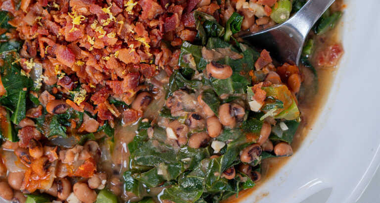 Black-Eyed Peas and Collard Greens