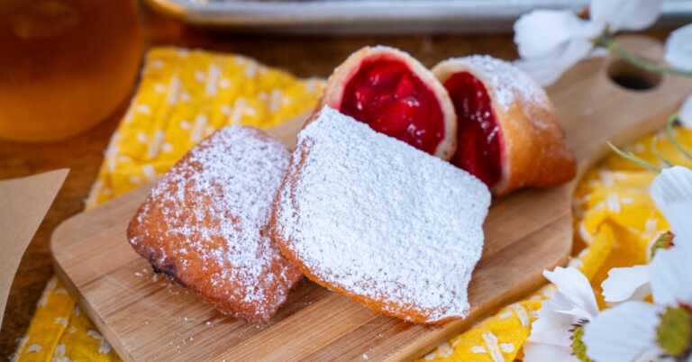 Strawberry Rhubarb Beignets
