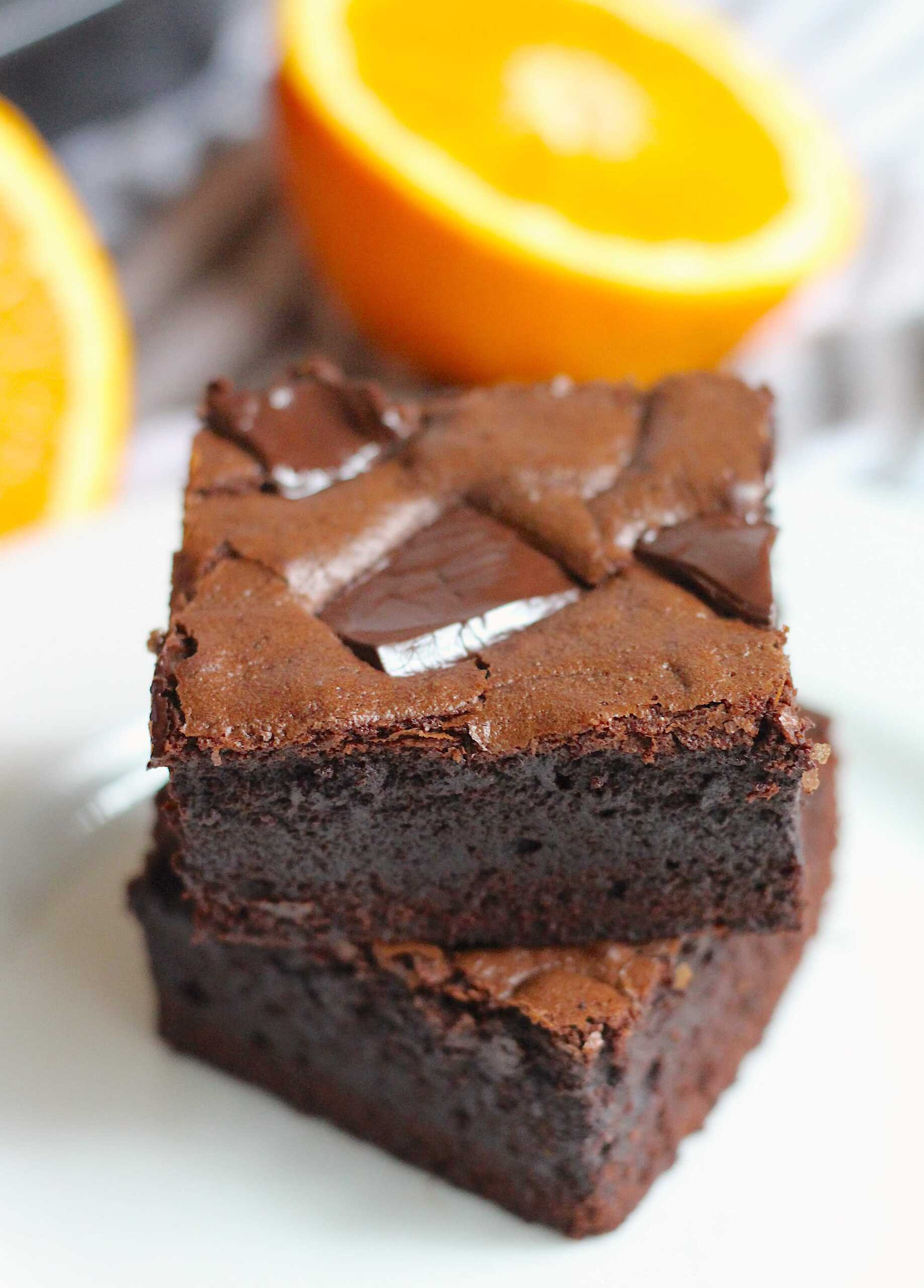 chocolate orange brownies 9-min