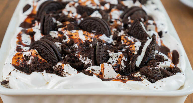 Cookies and Cream Poke Cake