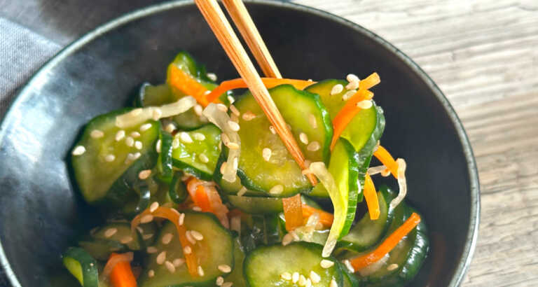 Pickled Sesame Cucumbers