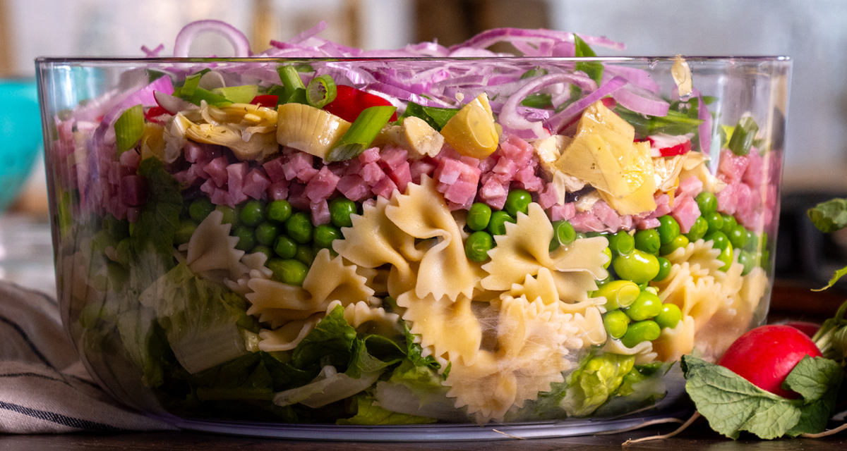 Layered spring pasta salad og 3