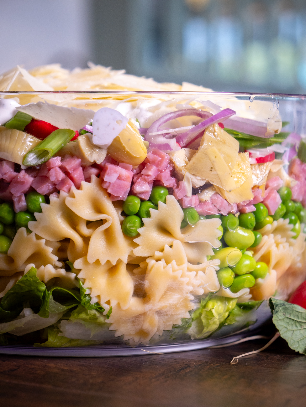 Layered spring pasta salad Vertical 12