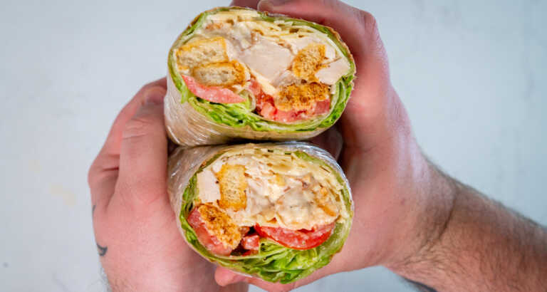 Chicken Caesar Salad Lettuce Wrap