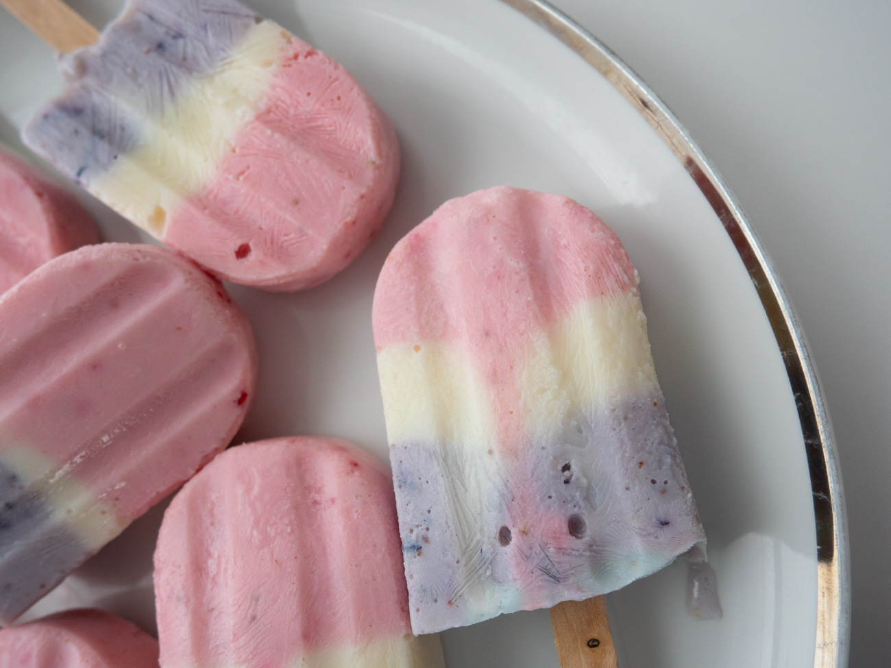 Red White & Blue Yogurt Pops