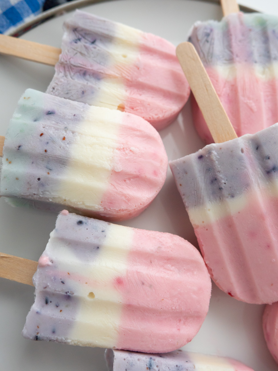 Red White & Blue Yogurt Pops
