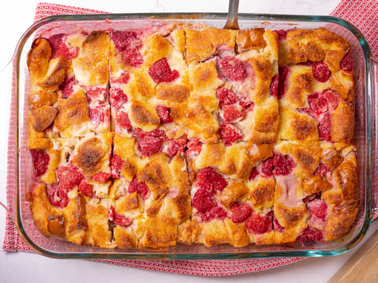 Raspberry Cheesecake French Toast Bake