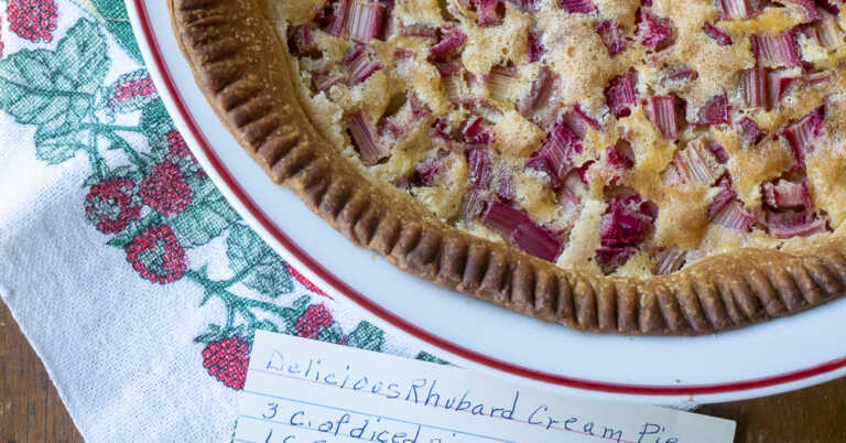 Recipe Tin Project: Delicious Rhubarb Cream Pie