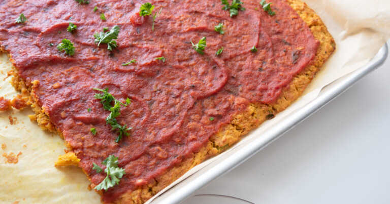 Sheet Pan Sweet Potato Scallion Pancake