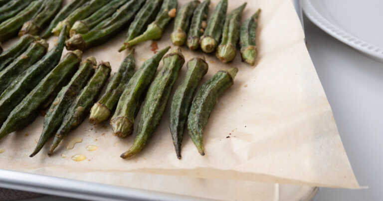 Whole Roasted Okra