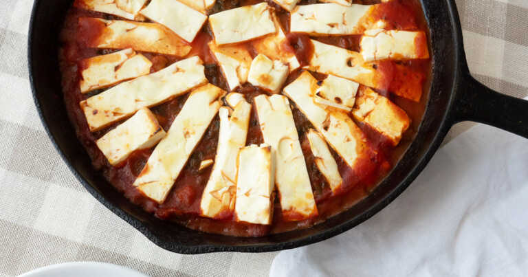 Baked Feta with Chickpeas