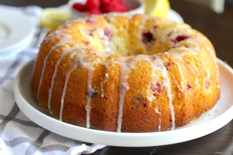 Lemon Raspberry Bundt Cake