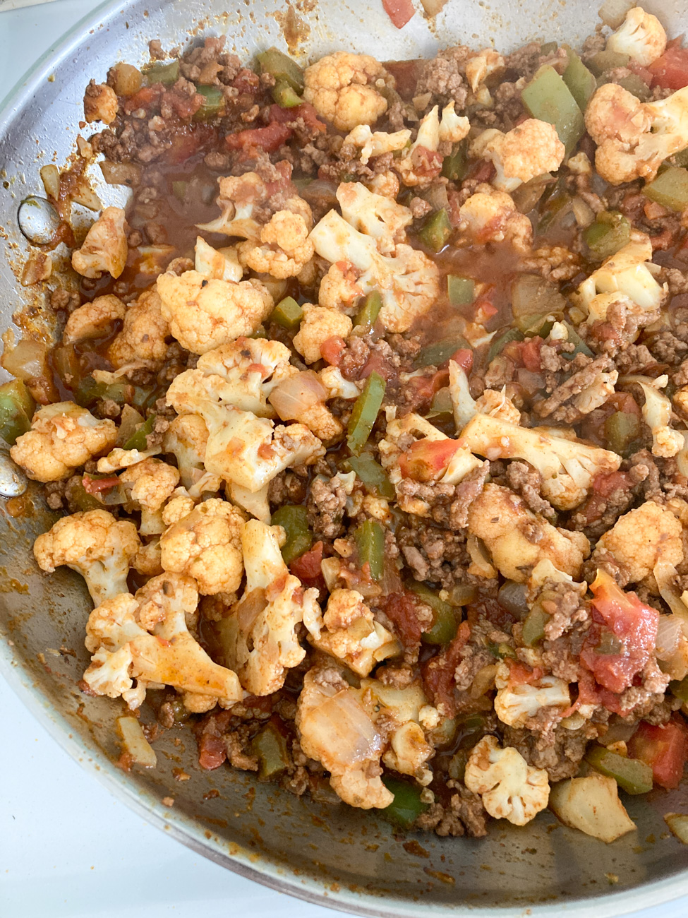 Tex-Mex Beef Cauliflower Skillet
