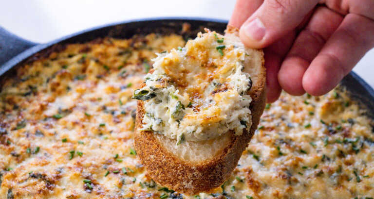 Delaware Spinach and Artichoke Crab Dip
