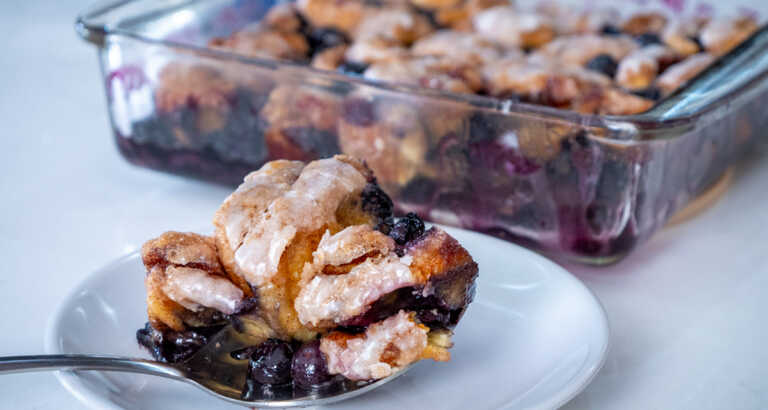 Blueberry Cinnamon Roll Bake
