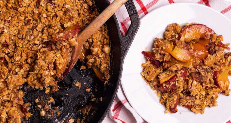 Brown Sugar Bourbon Peach Crisp