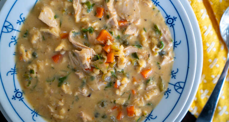 Lemon Chicken & Spaetzle Soup