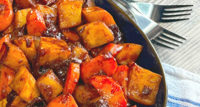 Carrot And Sweet Potato Bake (Tzimmes)