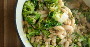 Braised Broccoli and Beans