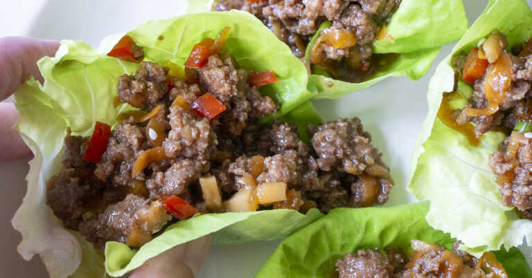 Ground Beef Lettuce Wraps