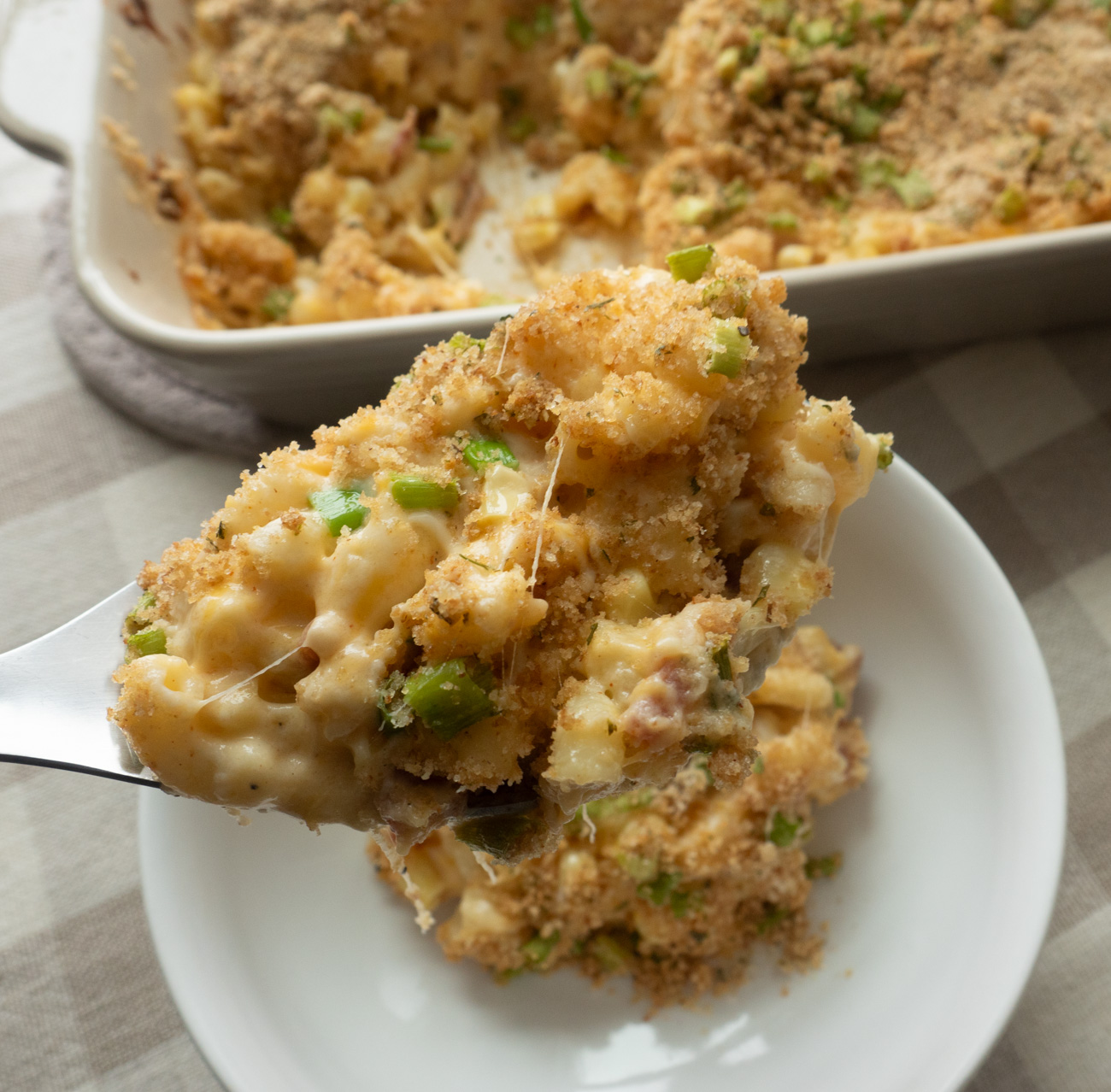 Loaded Mac & Cheese Corn Casserole
