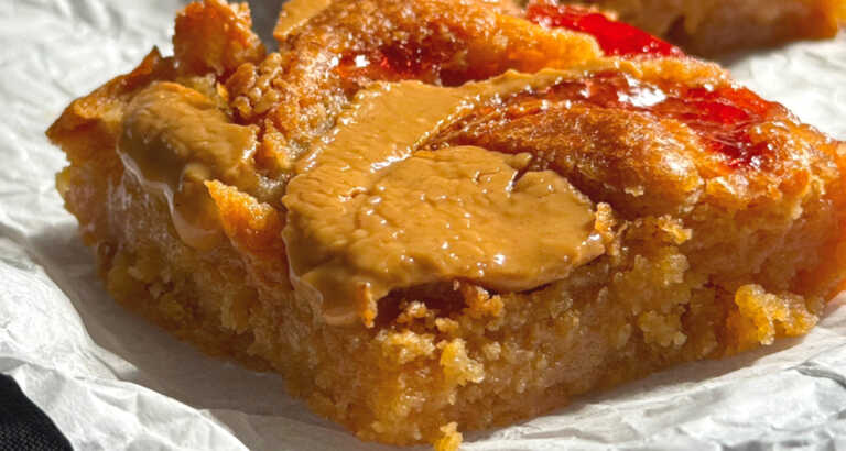 Peanut Butter and Jelly Blondies