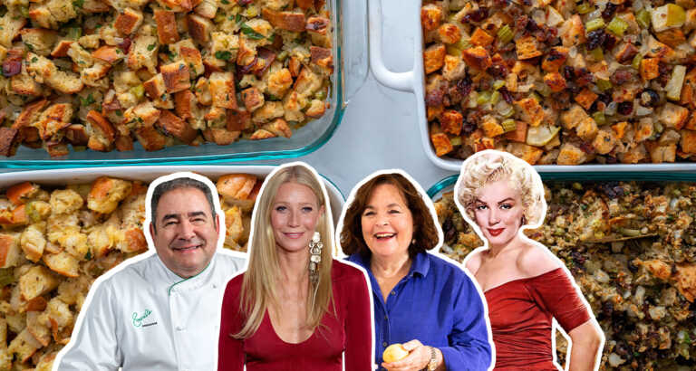 We Tried Four Celebrity Stuffing Recipes To Find The Best One