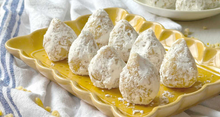 No Bake Greek Almond Cookies (Amygdalotas)