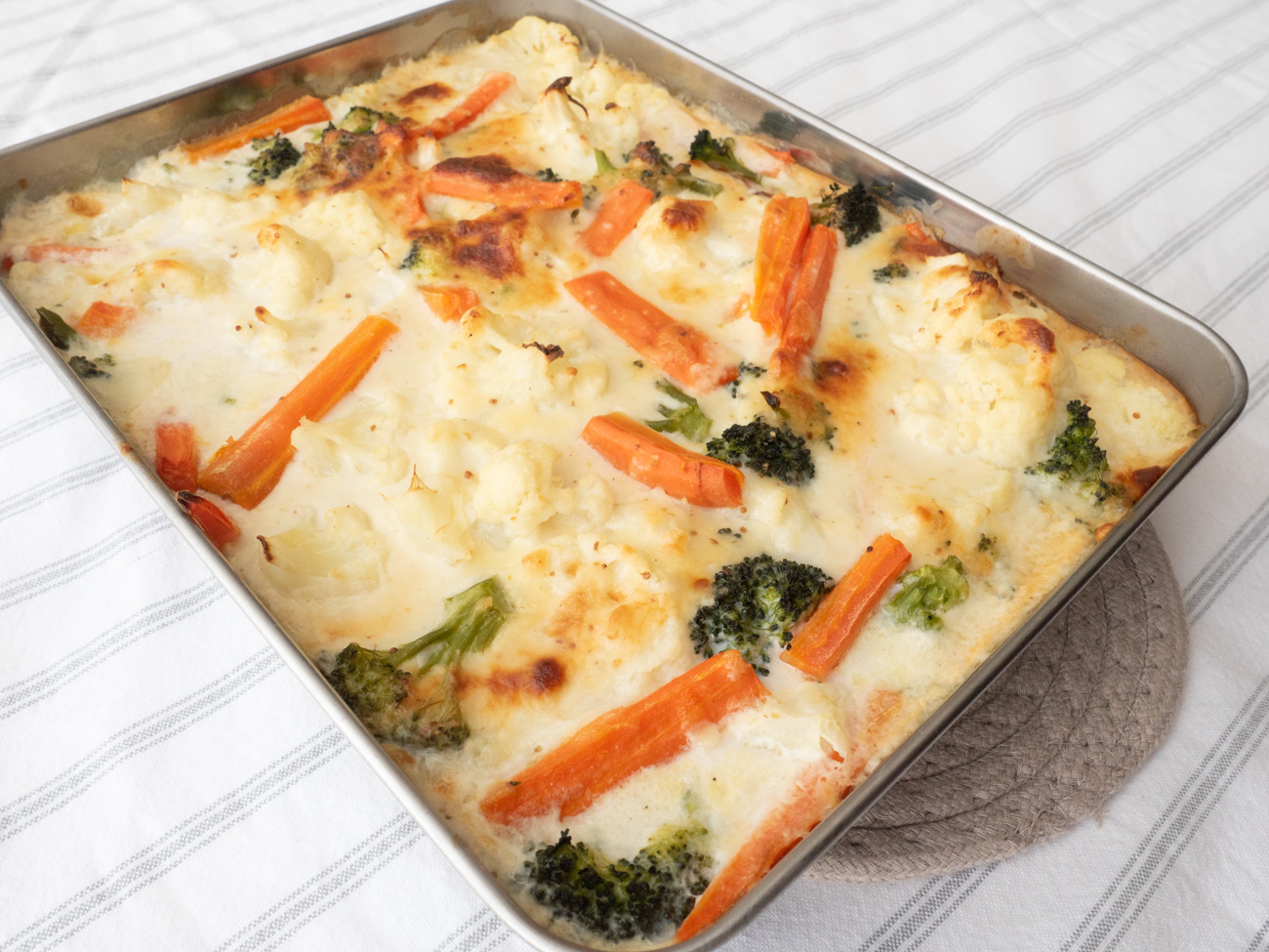 Cheesy Mixed Vegetable Bake