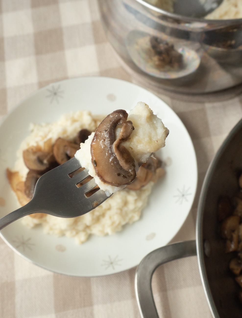 Mushroom and Cauliflower "Polenta"